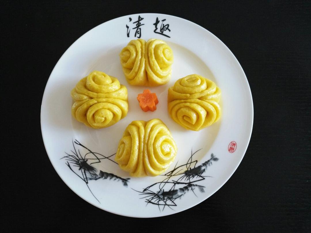 南瓜花卷馒头