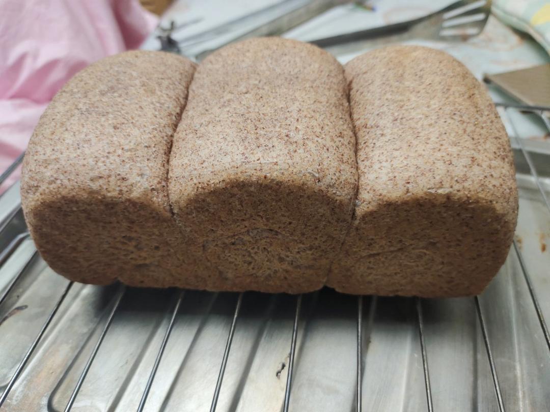 100％黑全麦吐司（一次发酵）轻松手揉