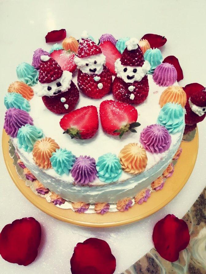 过个萌萌的美美的圣诞节【欢乐滴雪景圣诞老人蛋糕】