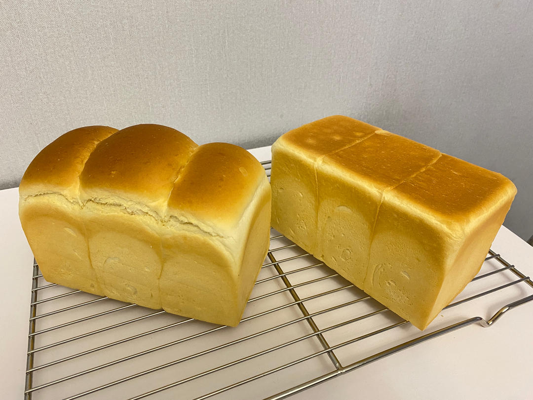 超棒的炼乳吐司只需一次发酵(450g土司盒x2)
