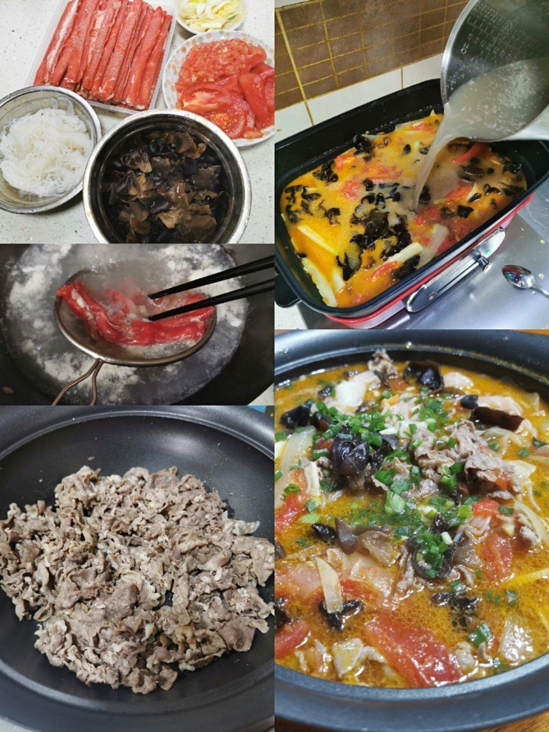 番茄金针菇酸汤肥牛【快手零失败大菜】
