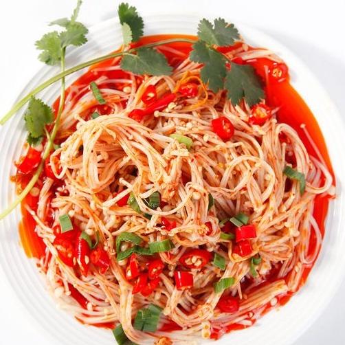 豆豆的娘子做的麻辣金针菇