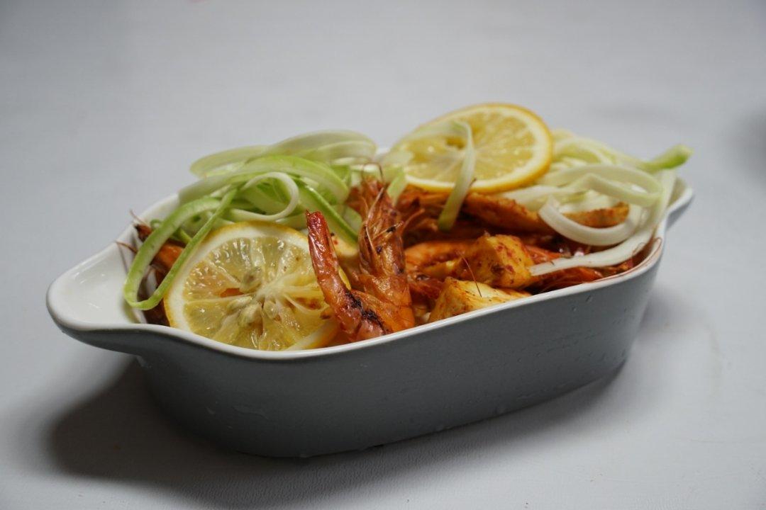 泰式热辣烤藕虾豆腐沙拉【北鼎烤箱菜谱】