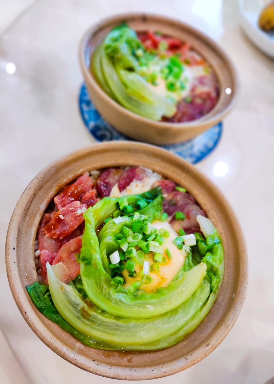 香喷喷的🍲腊肠煲仔饭（砂锅版）超简单神速