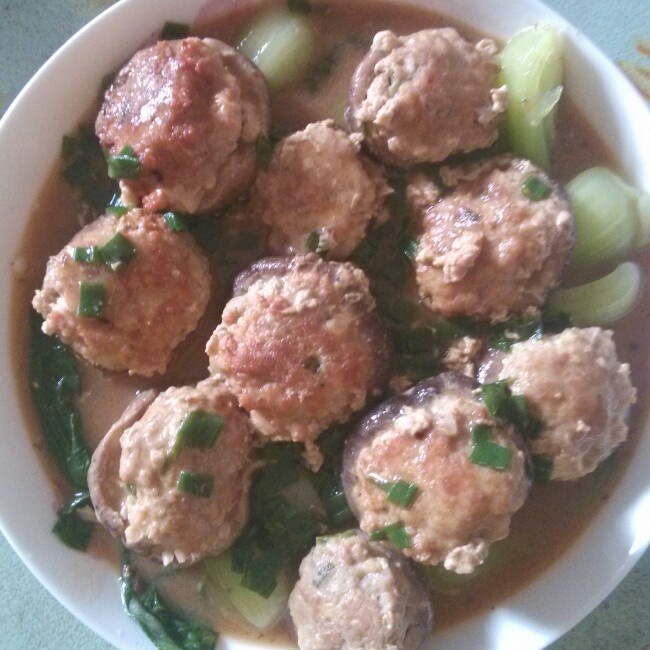 香菇酿肉扒油菜