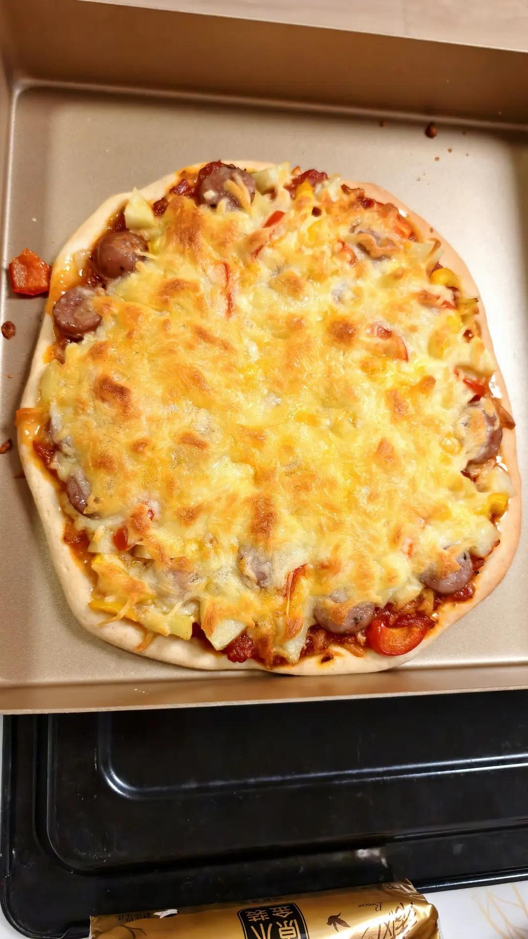 免手套膜，简单快手，一餐一个迷你小披萨🍕高效快餐做起来。