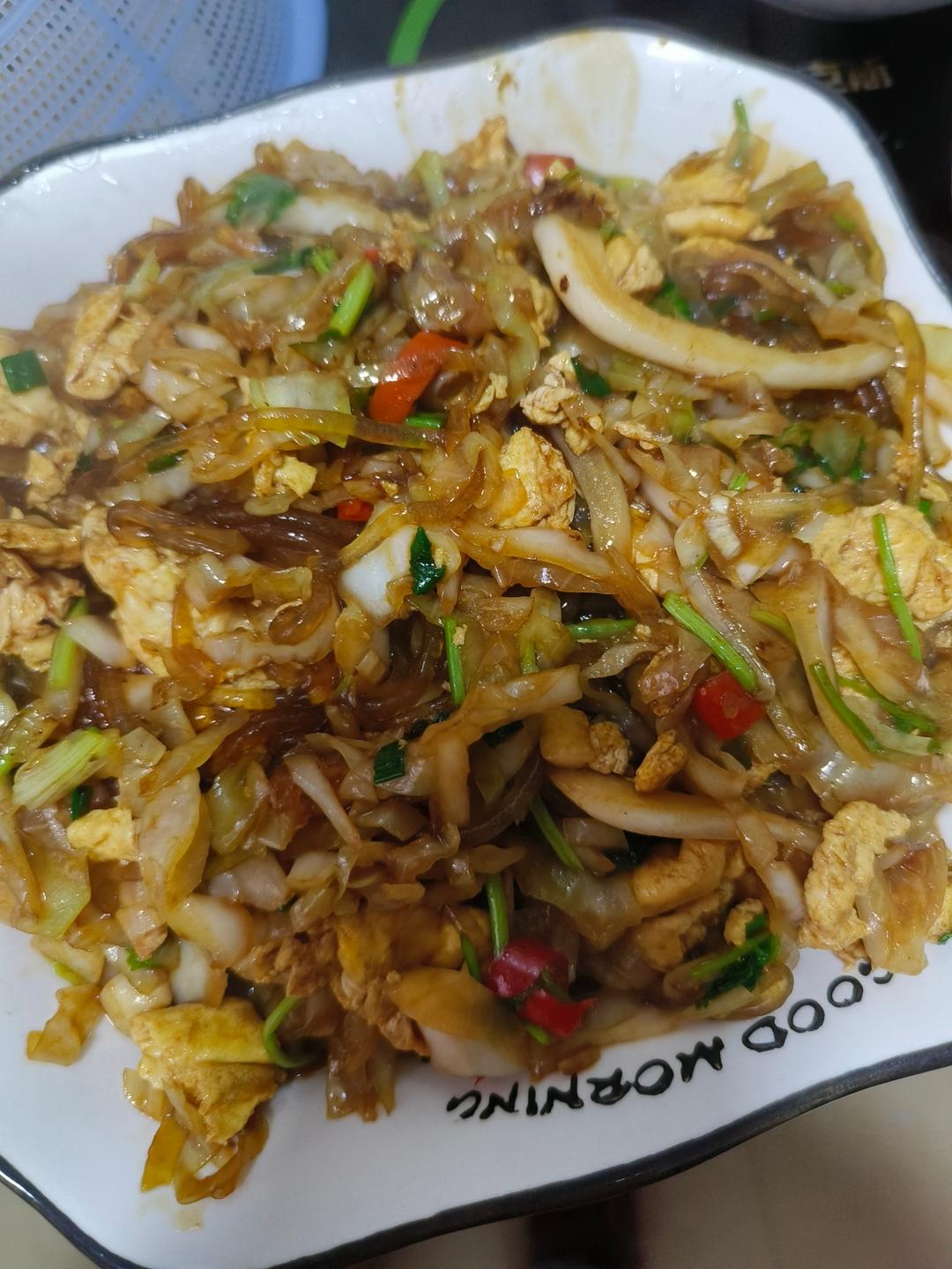 最近爱吃粉丝粉条～包菜炒粉丝