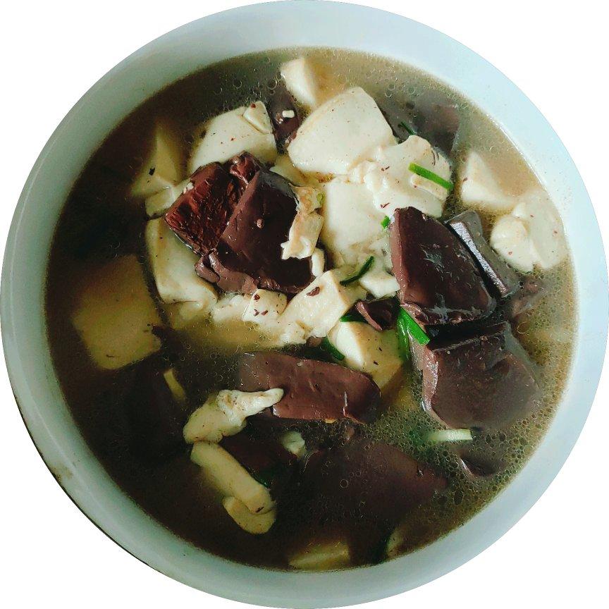 美味抗癌家常菜——猪血豆腐汤