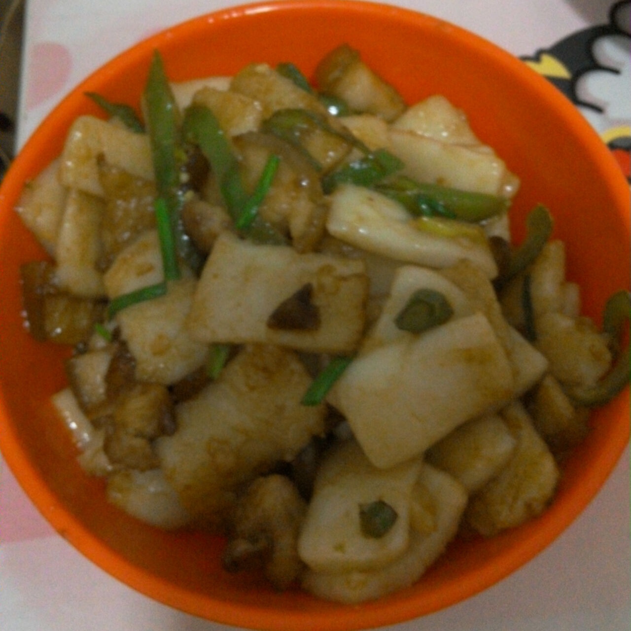 鸡蛋炒年糕