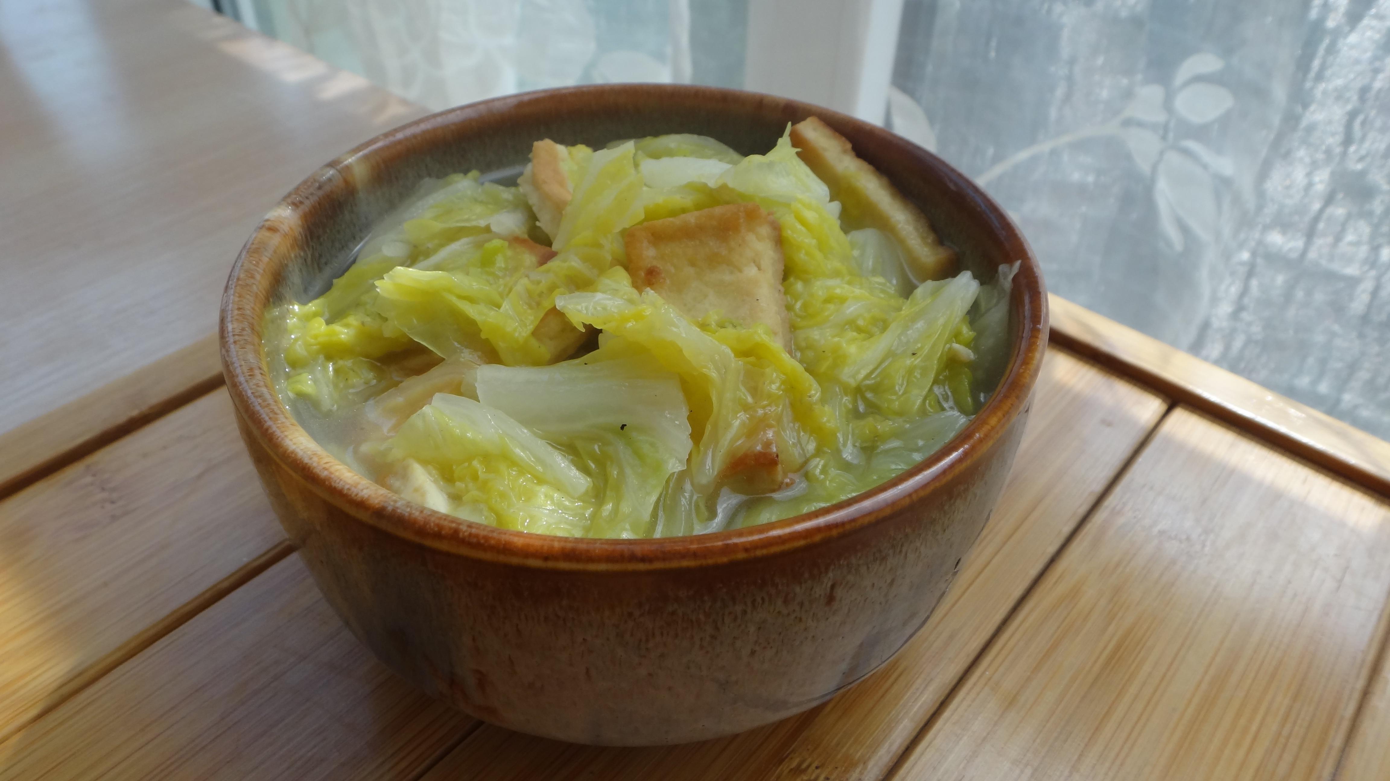 豆腐炖白菜的做法