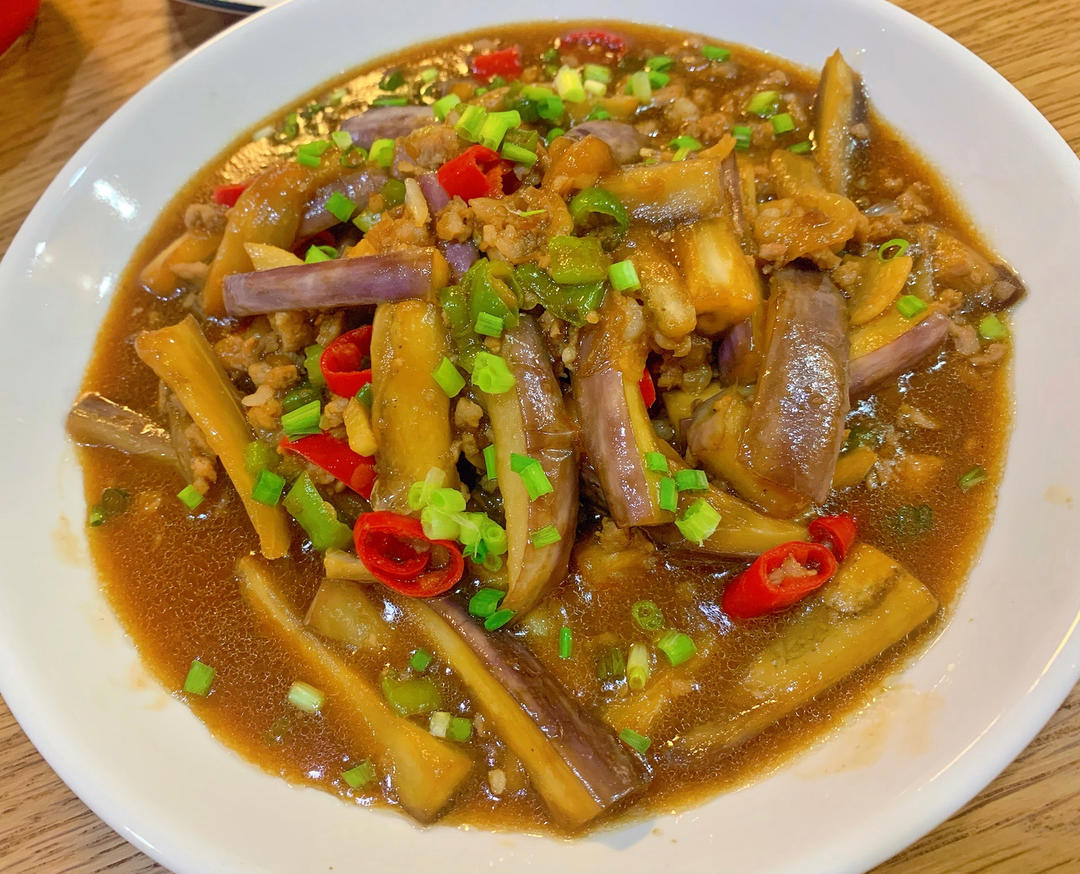 红烧肉沫茄子