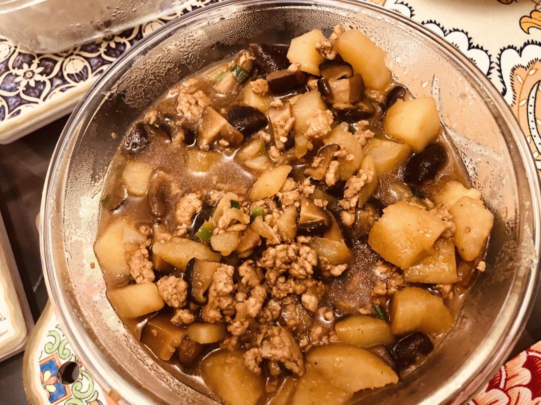 ㊙️香菇土豆肉沫拌饭❗️比外卖还好吃