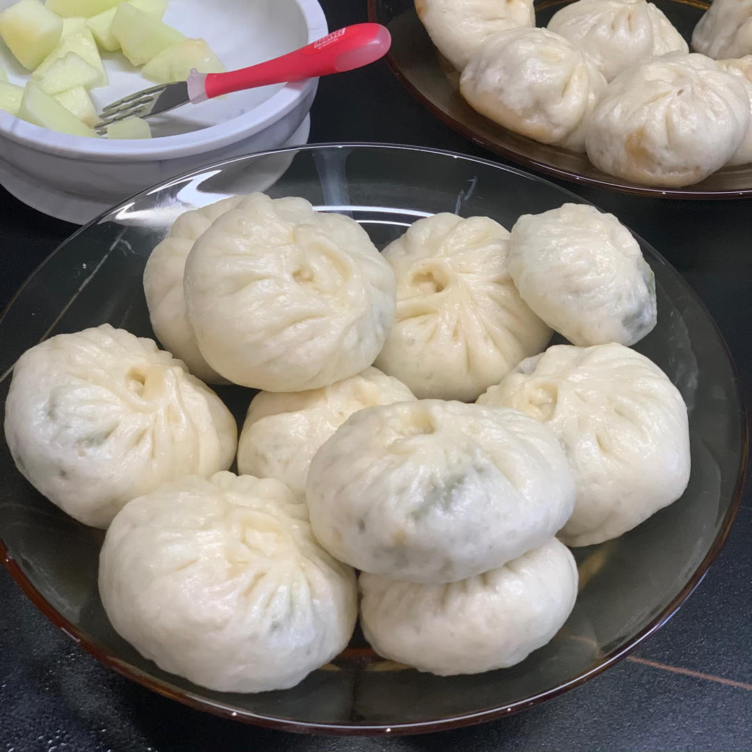 韭菜鸡蛋豆腐馅儿包子