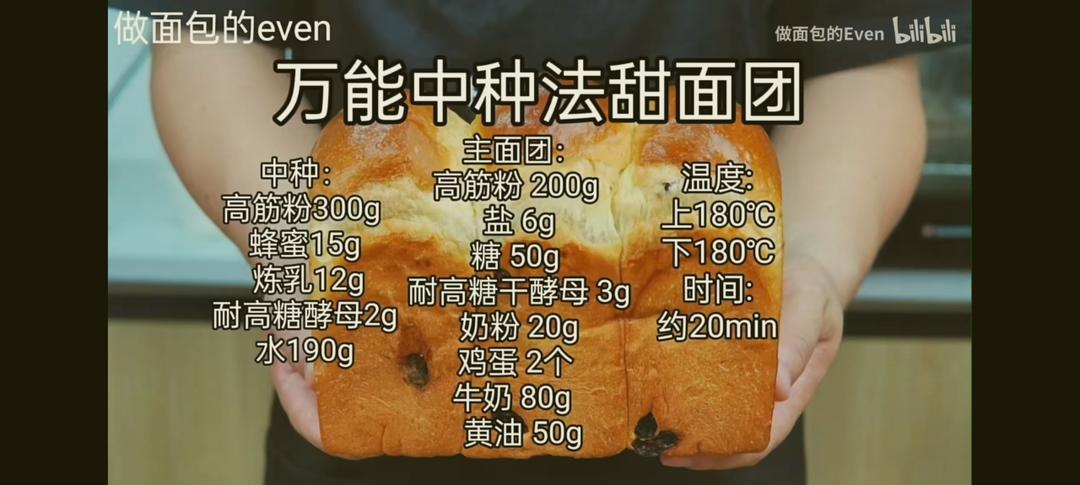 面包柔软不干的秘诀-万能中种法甜面团