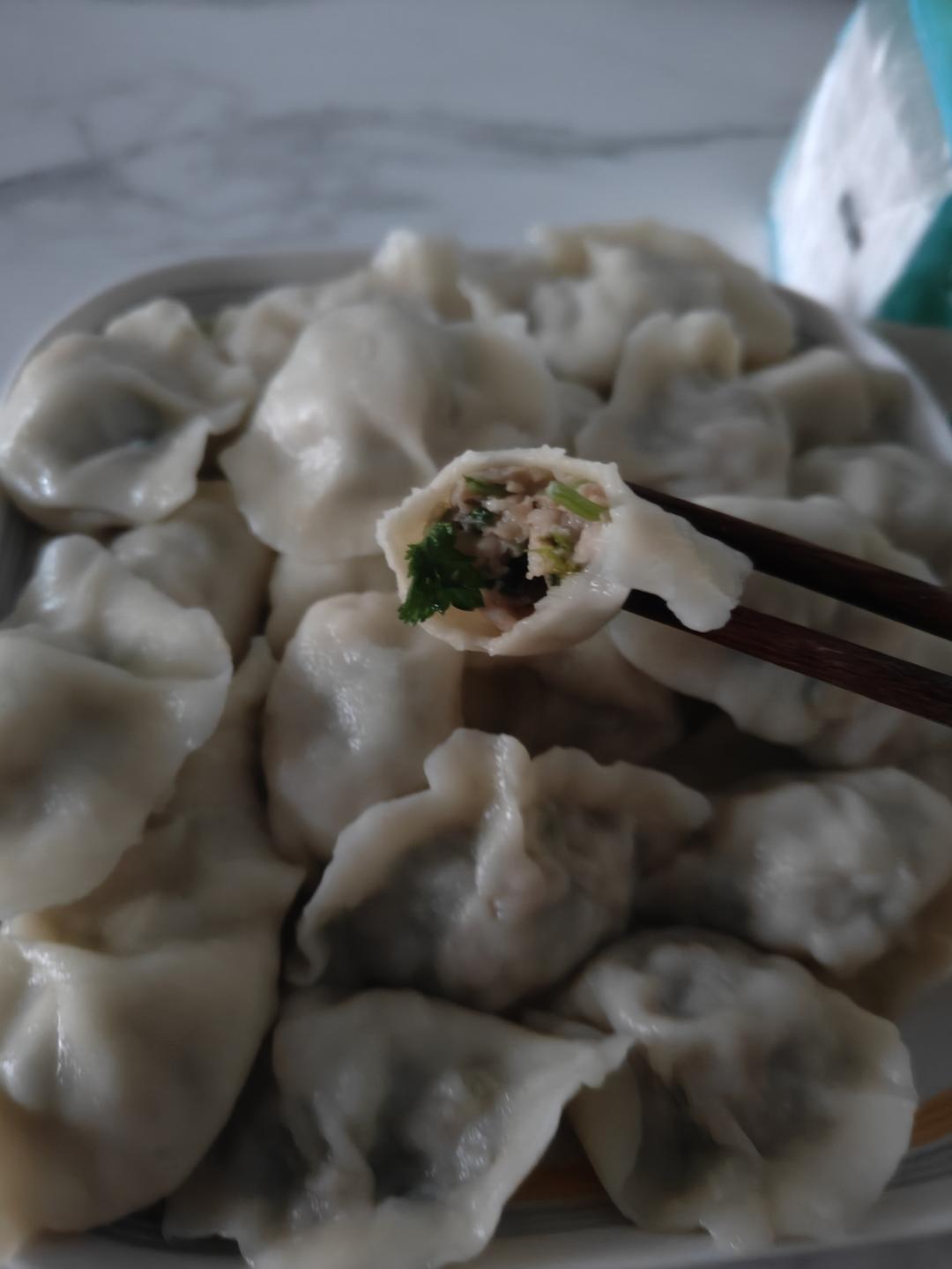 好吃到流泪的香菜猪肉水饺🥟