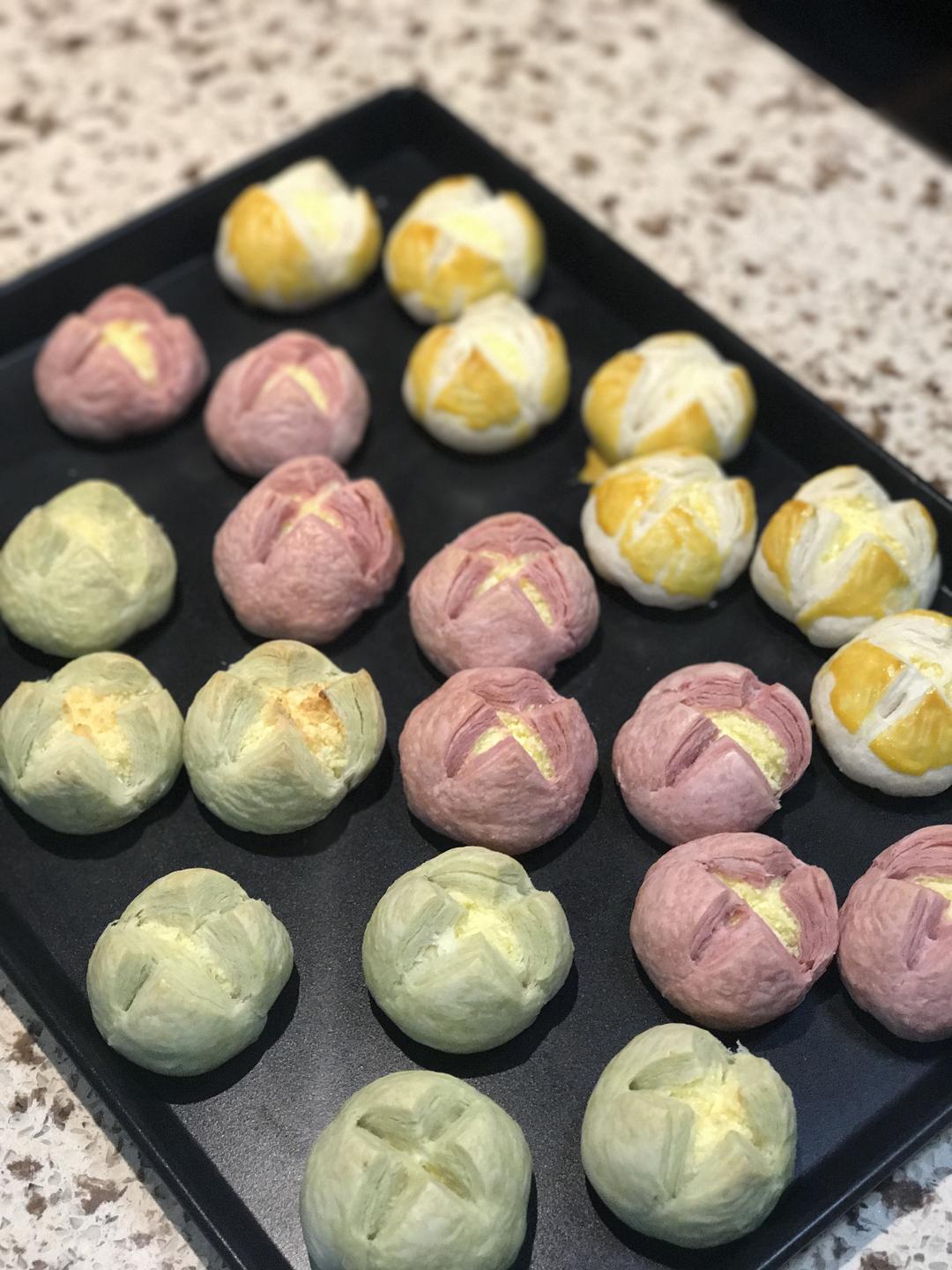 花开富贵之四种口味的椰蓉开口酥