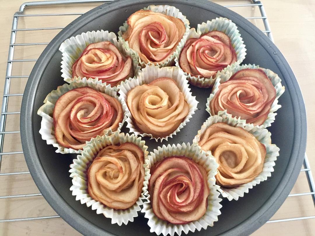 沐沐烘焙做的玫瑰花苹果派