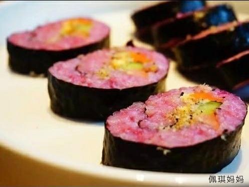 紫薯寿司(转)的做法