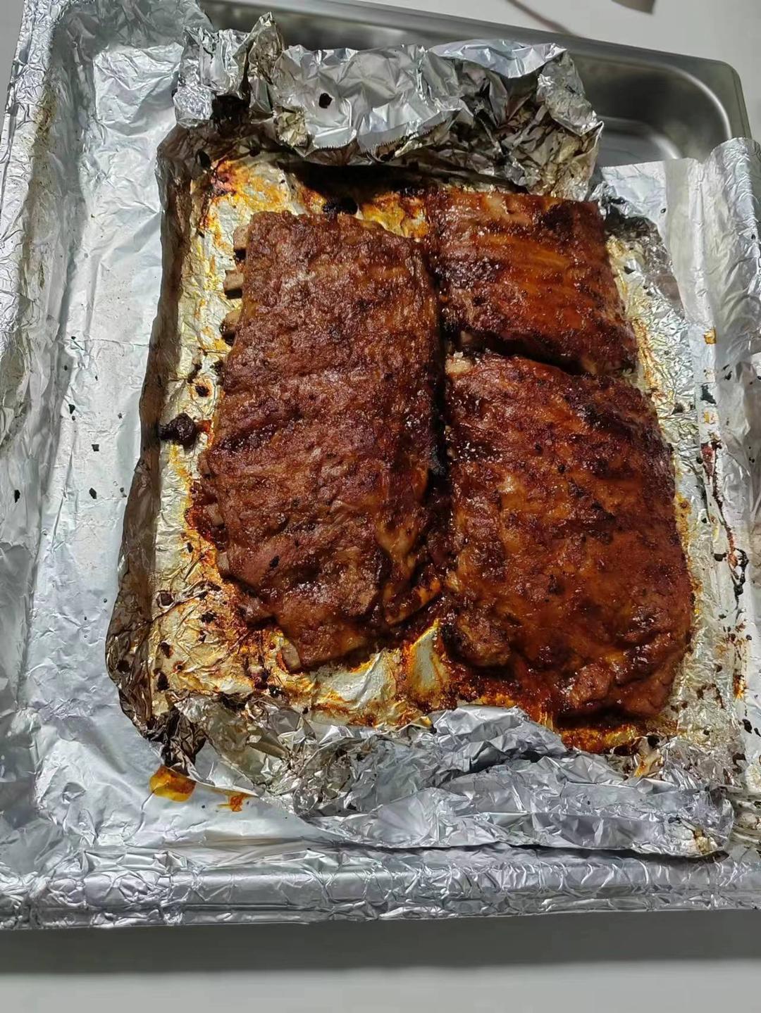 烤箱版美式BBQ的爆赞烤肋排