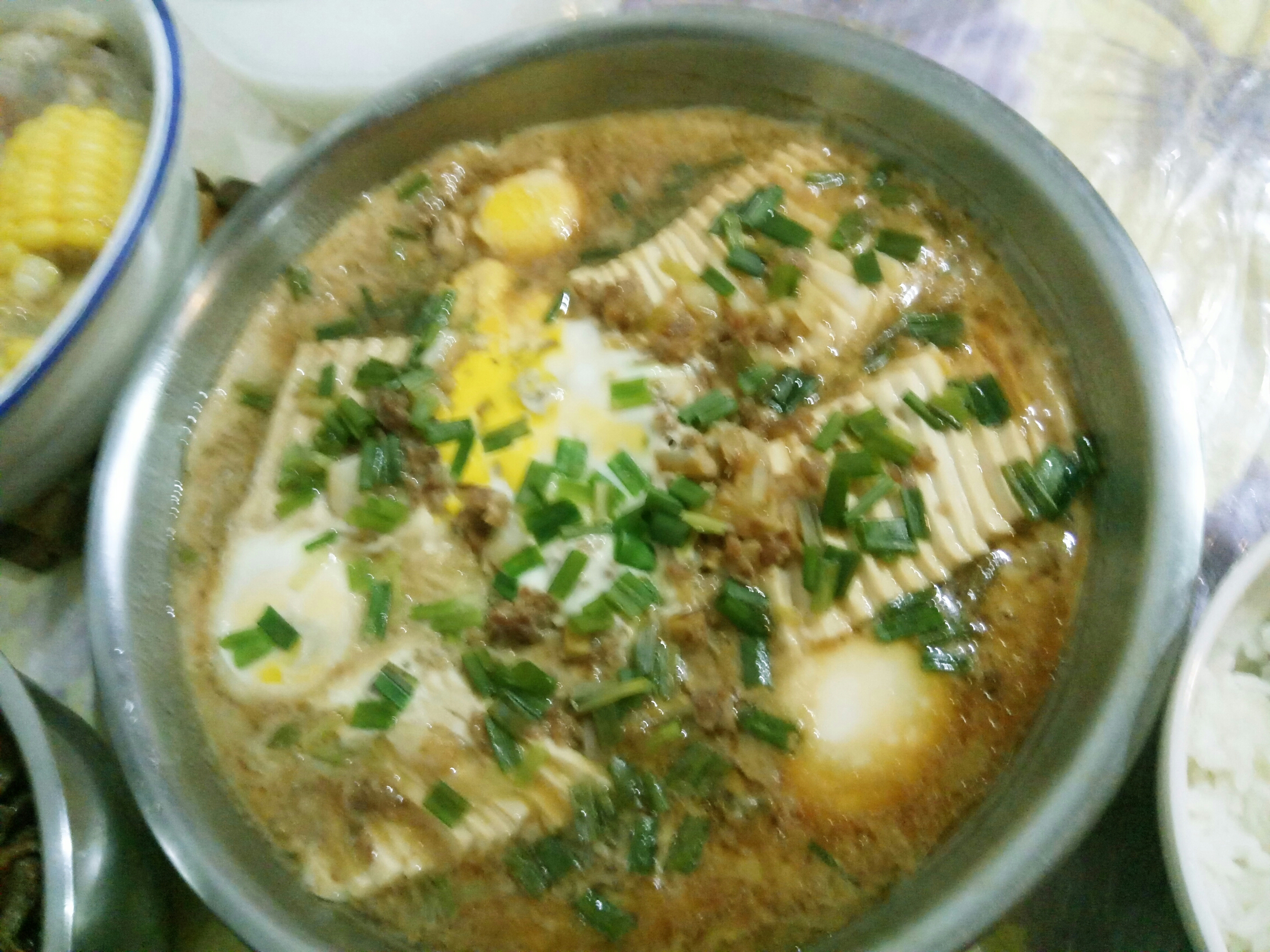 鸡蛋肉沫蒸豆腐的做法 步骤1