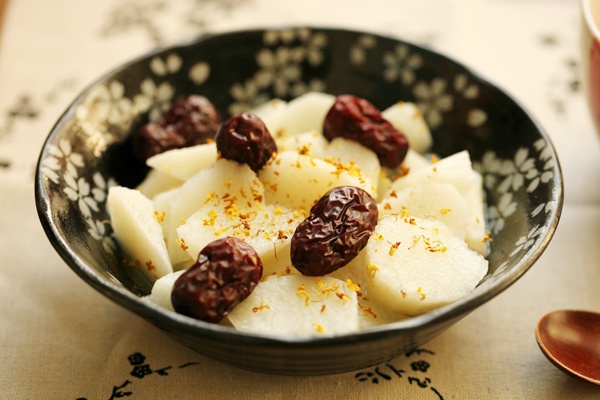 pan小月做的桂花红枣蒸山药