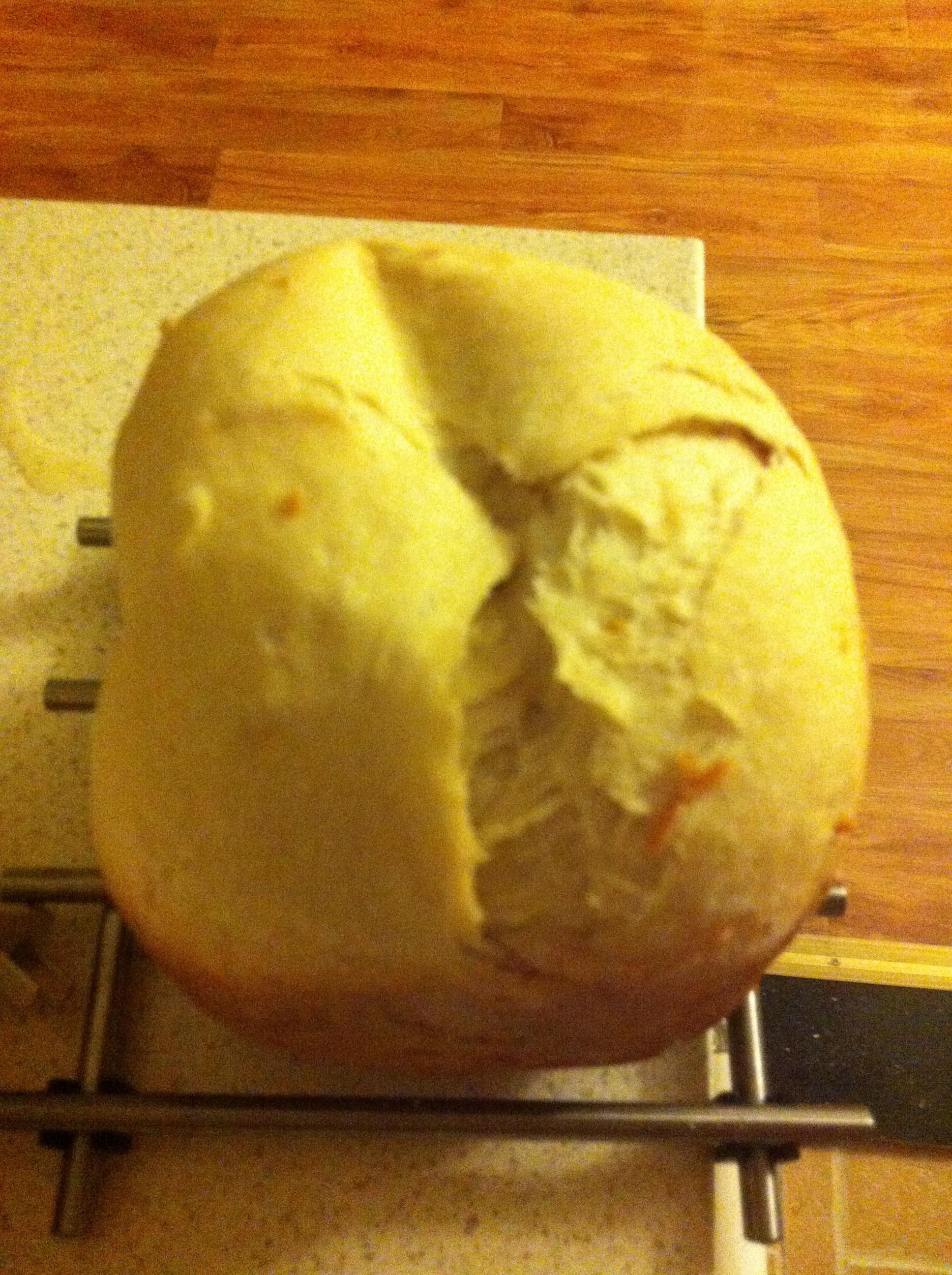 面包机版橙皮中种白土司的做法 步骤4