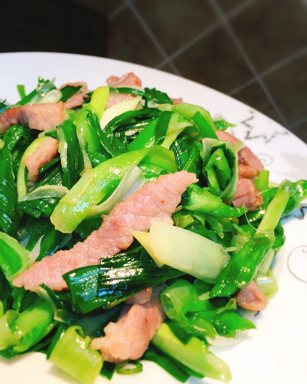 肉丝炒大蒜