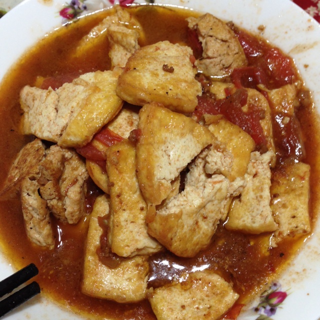 西红柿烧豆腐