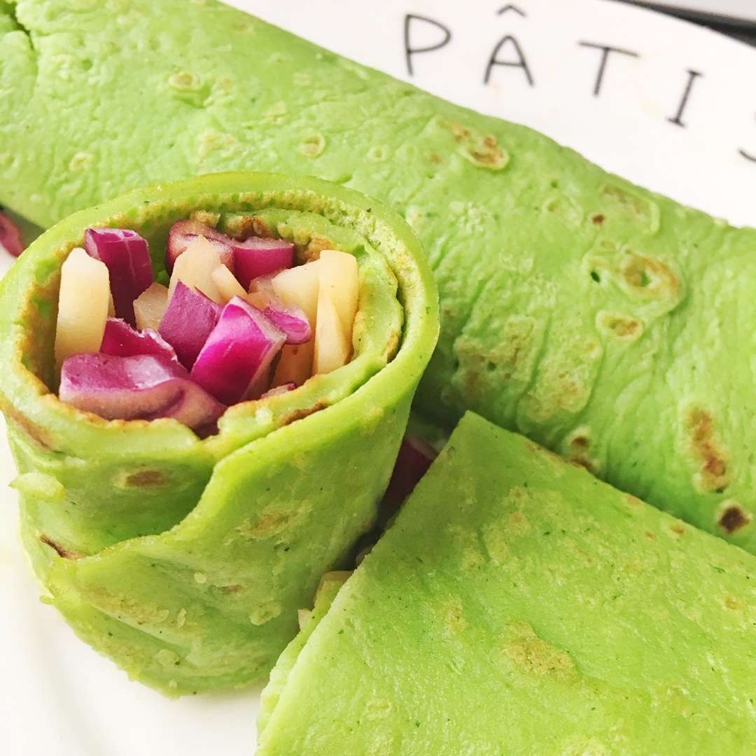 你的眼里都是阳光呀做的菠菜素卷