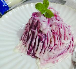 低脂低卡又梦幻的紫薯土豆泥沙拉的做法 步骤6