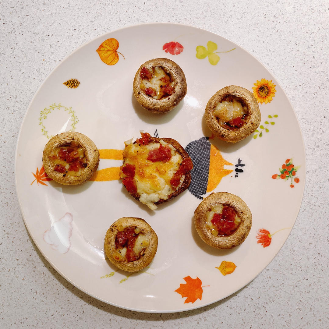 芝士焗烤蘑菇 Stuffed Mushroom Cups