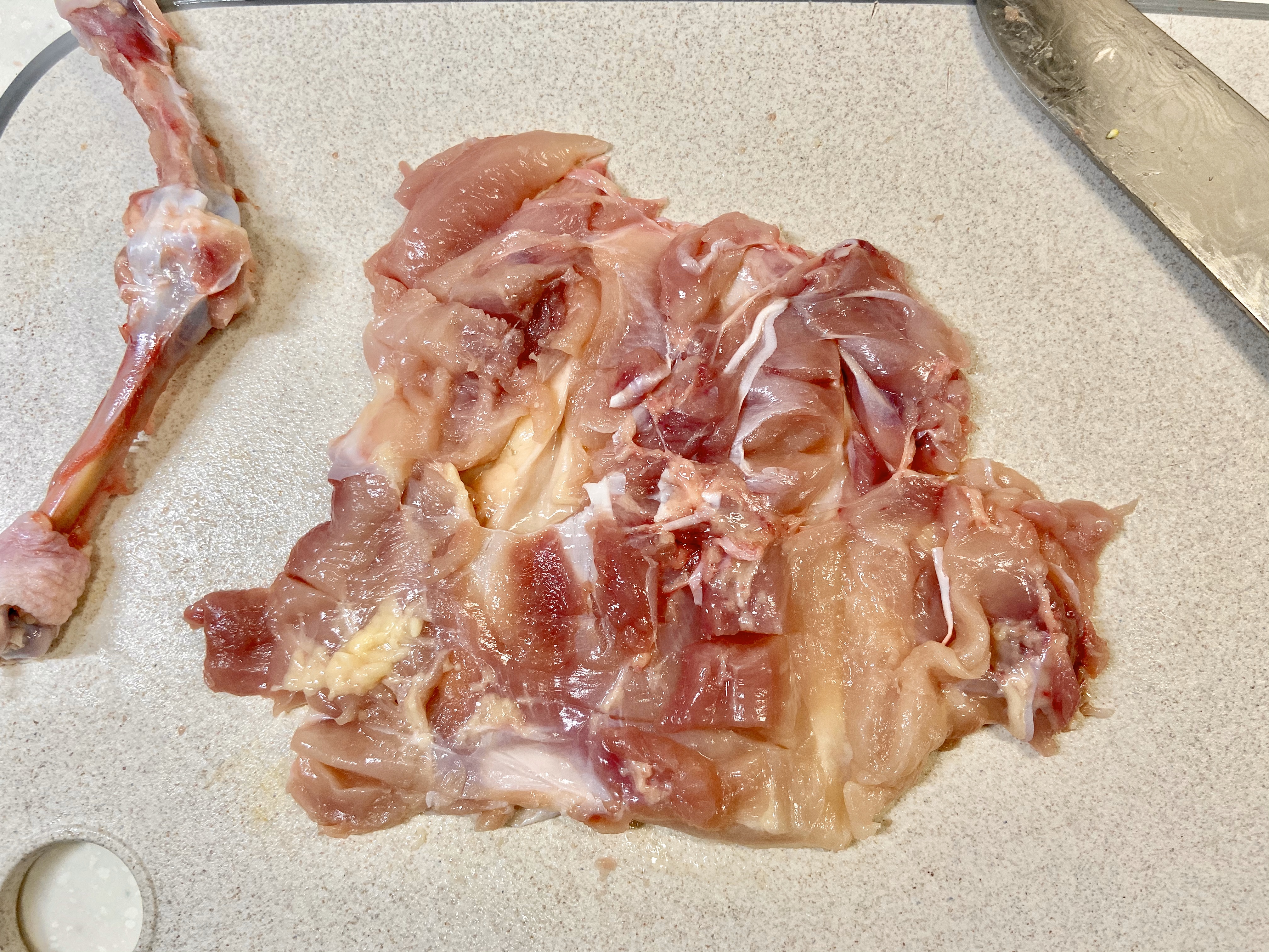 超简单的低碳水高蛋白【菠菜芝士法式香煎鸡腿肉&鸡胸肉】的做法 步骤4