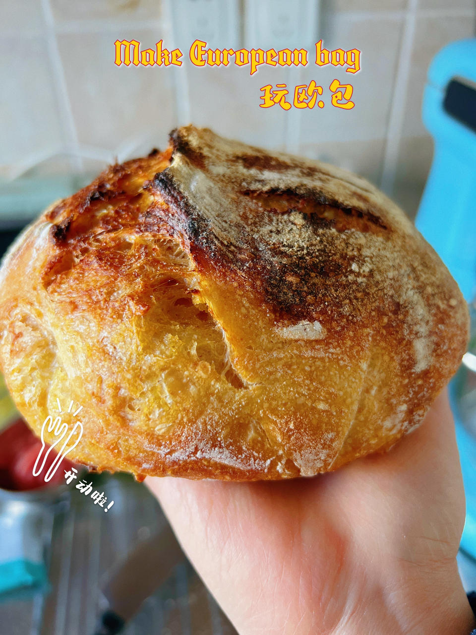 风靡INS的免揉双色开心果双料天然酵母欧包sourdough bread