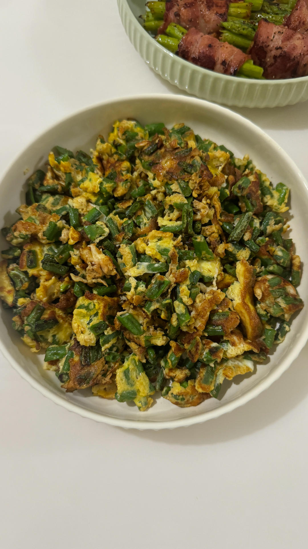 豆角炒鸡蛋