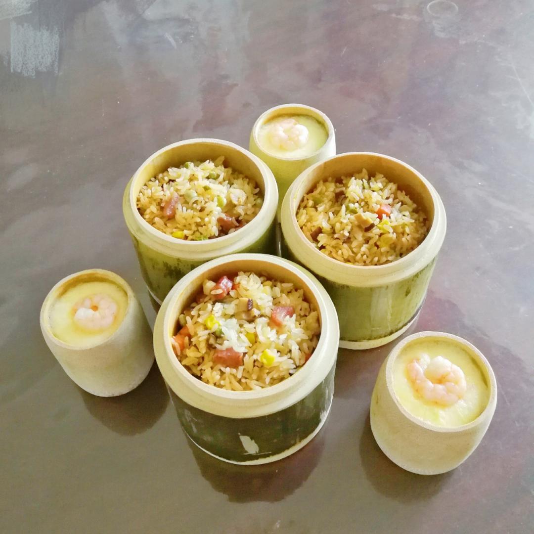 香菇腊肠竹筒饭