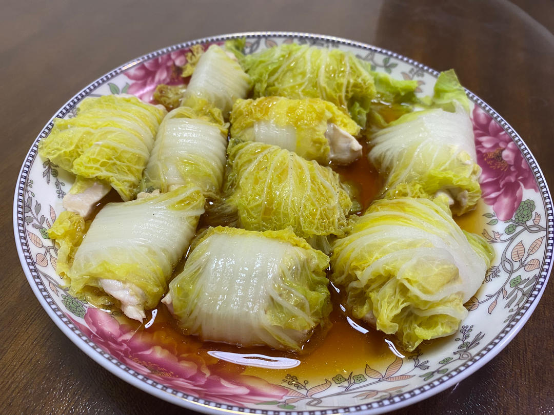 方便好吃的娃娃菜包肉