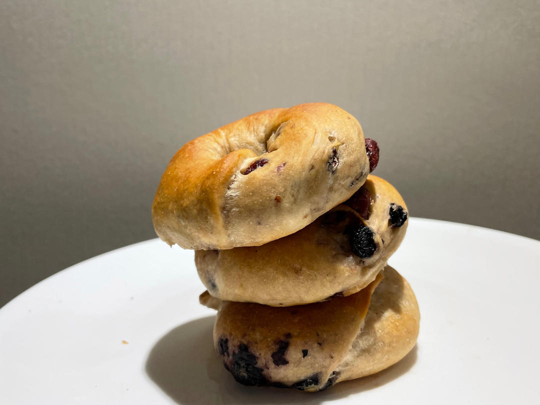 酸甜双莓贝果（冷藏发酵法）丨健康·烘焙