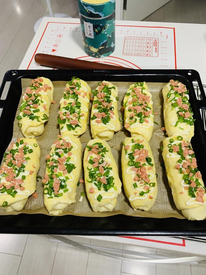 香葱火腿肉松面包