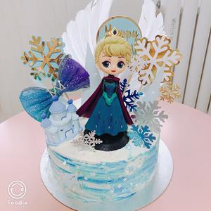 冰雪奇缘生日蛋糕的做法 步骤5