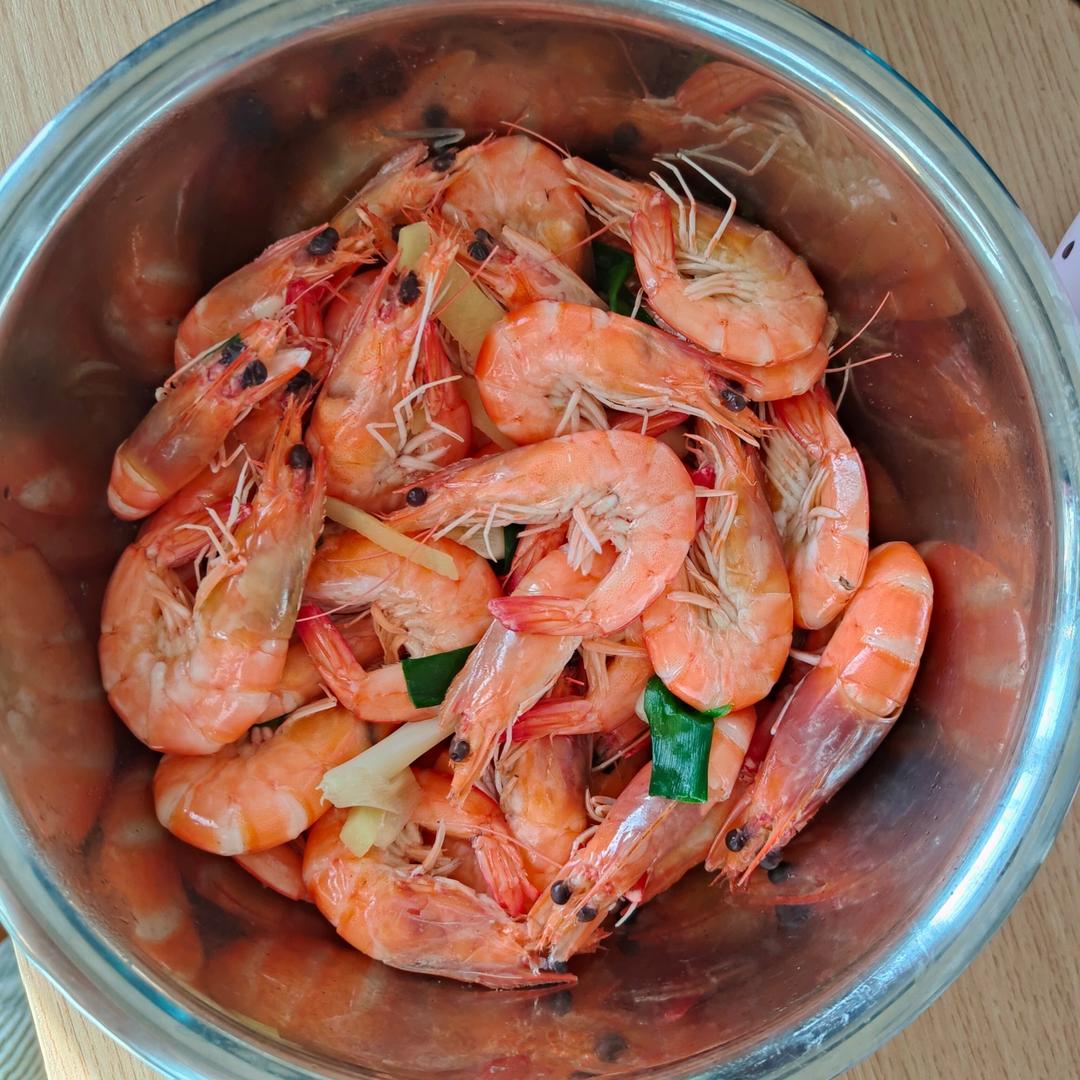 最简单的白灼虾（水煮）盐水基尾虾