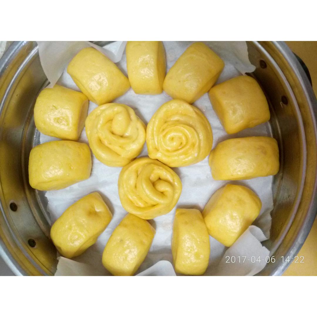 南瓜玫瑰花馒头