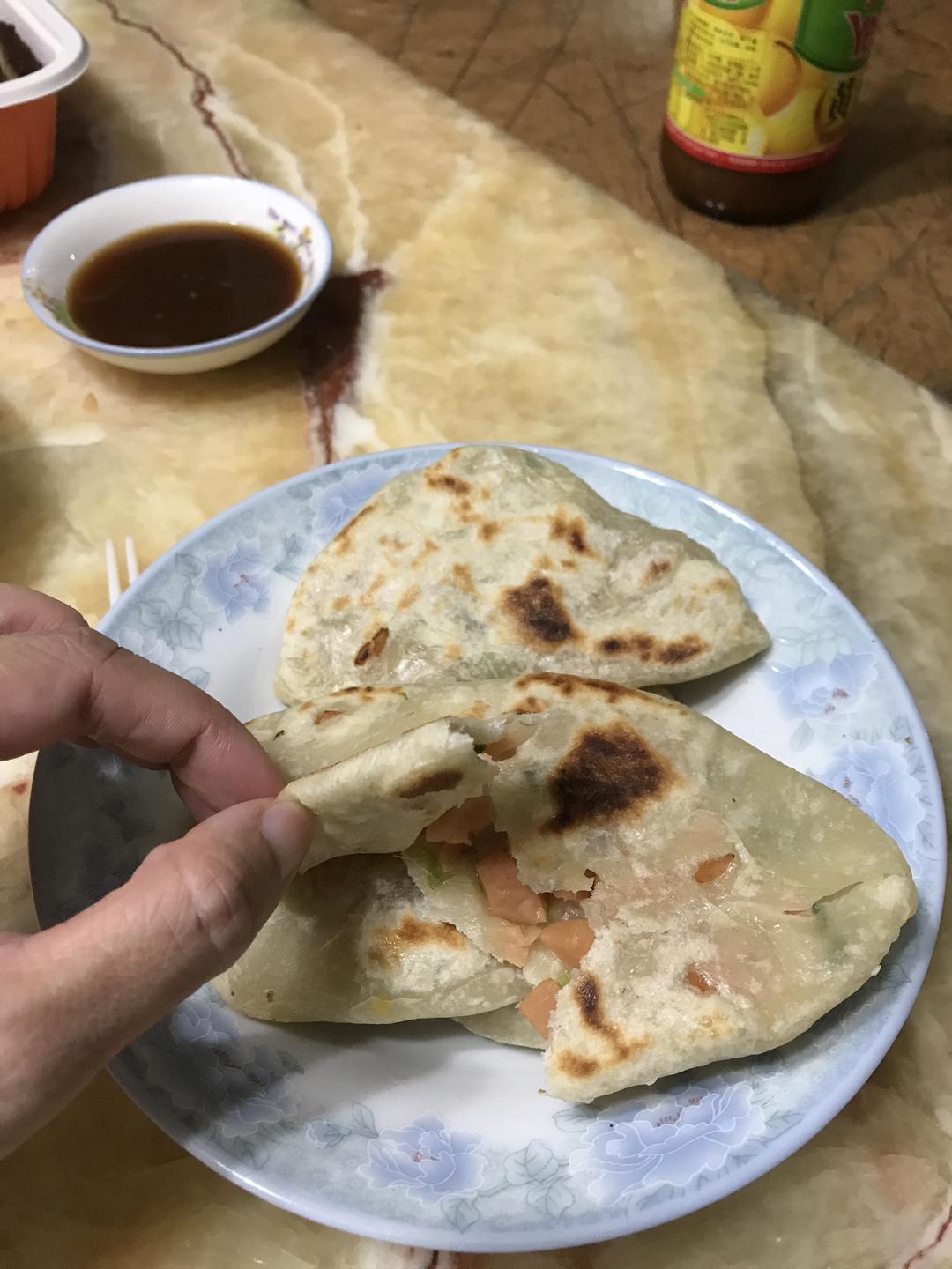 火腿细葱煎饼