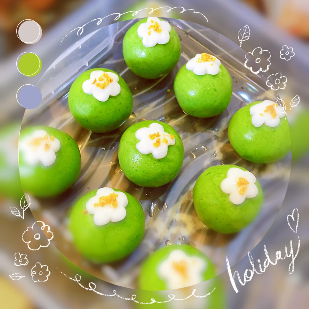 《Tinrry+》咸蛋黄肉松青团+红豆沙青团