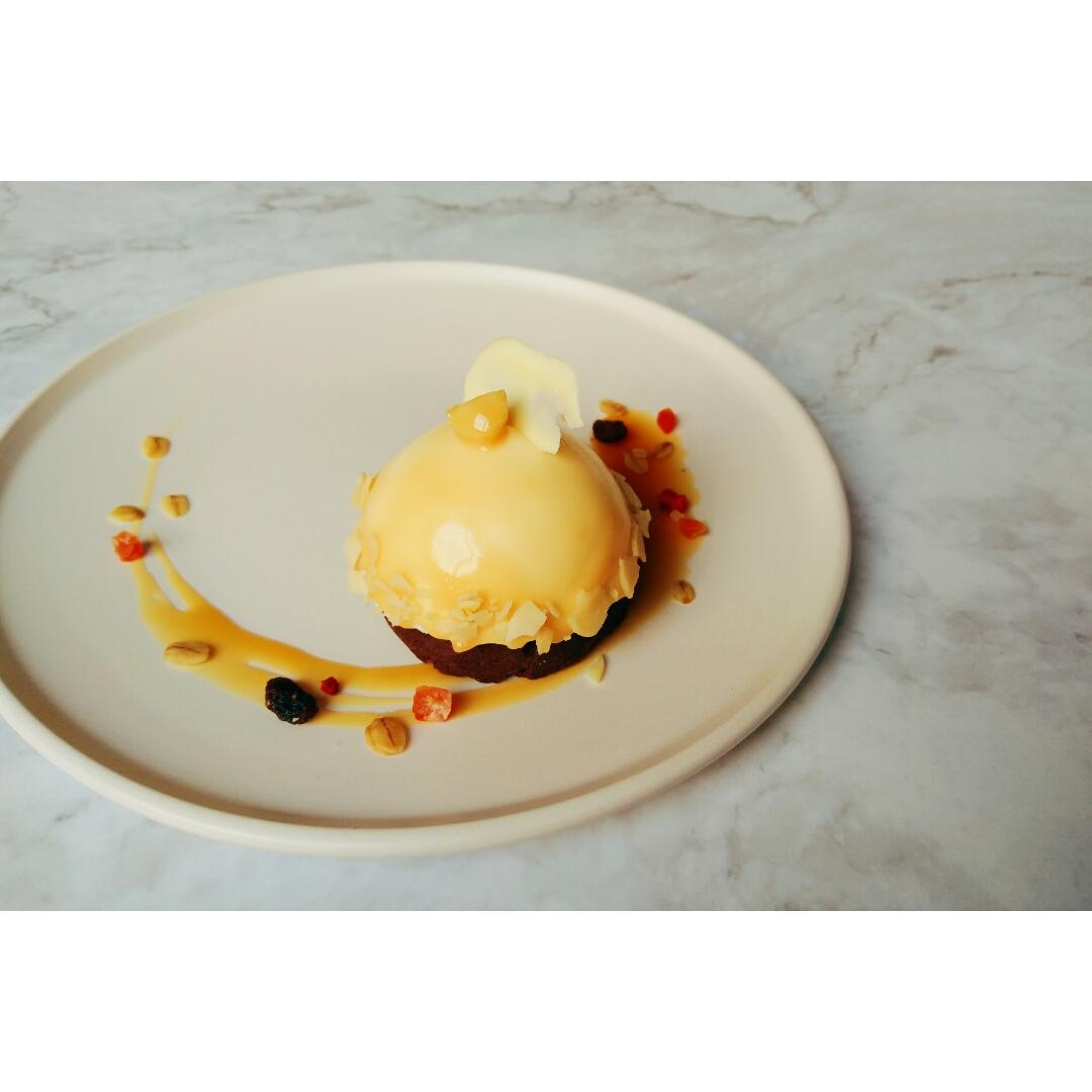 【视频】焦糖淋面 蜜桔慕斯塔