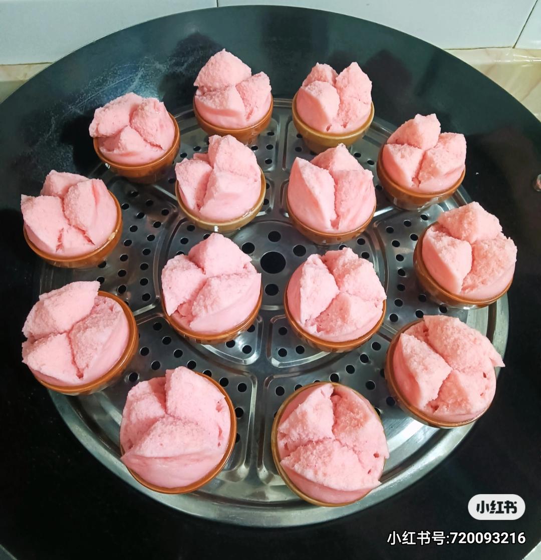 粉色开花发糕（三个）