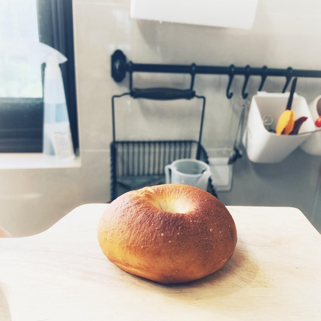 （无油）全麦黑麦贝果bagel~咬劲十足，越嚼越香