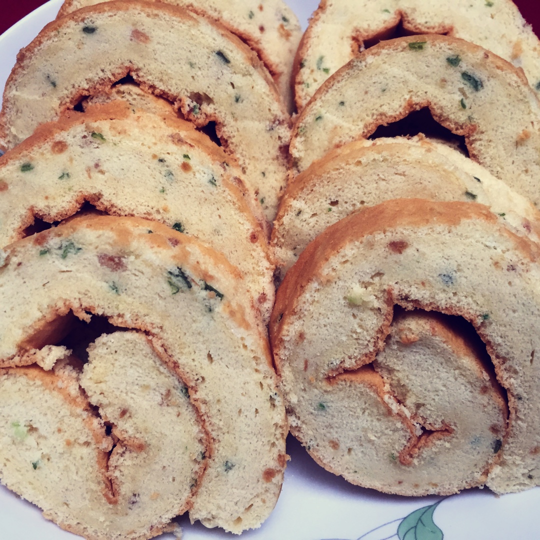 咸香戚风经典——黄金葱香肉松戚风