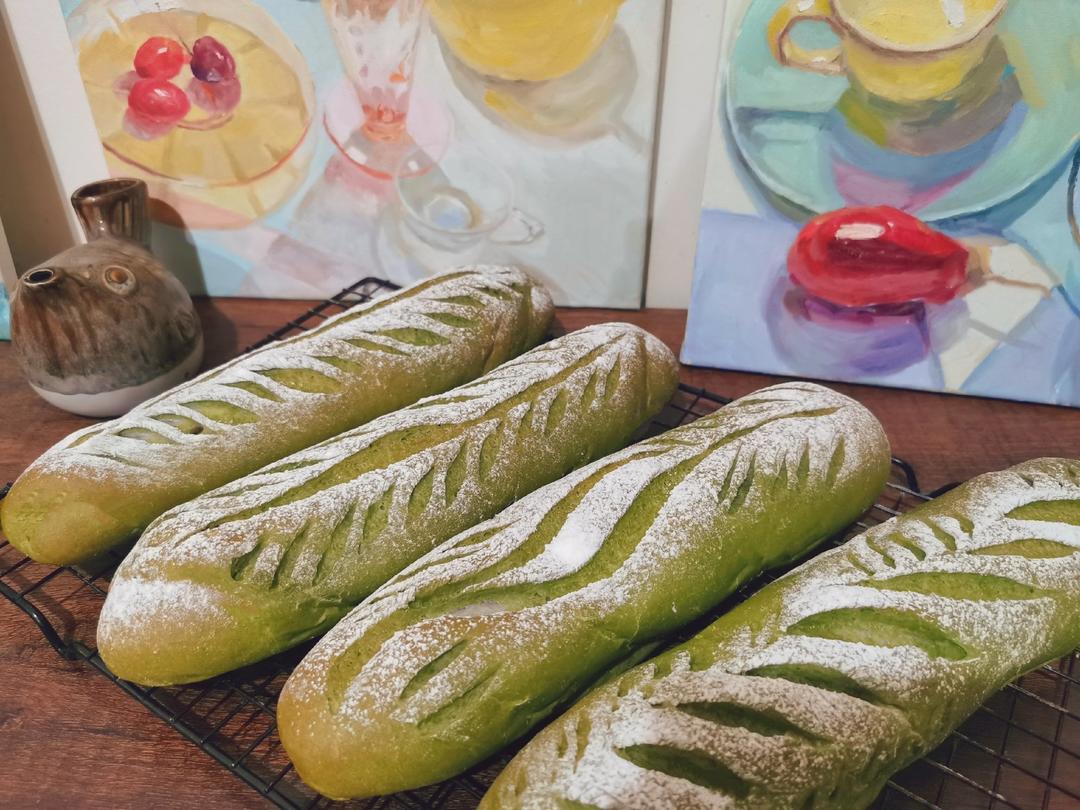 比原麦山丘还好吃的【抹茶麻薯古早味面包】肉松红豆沙