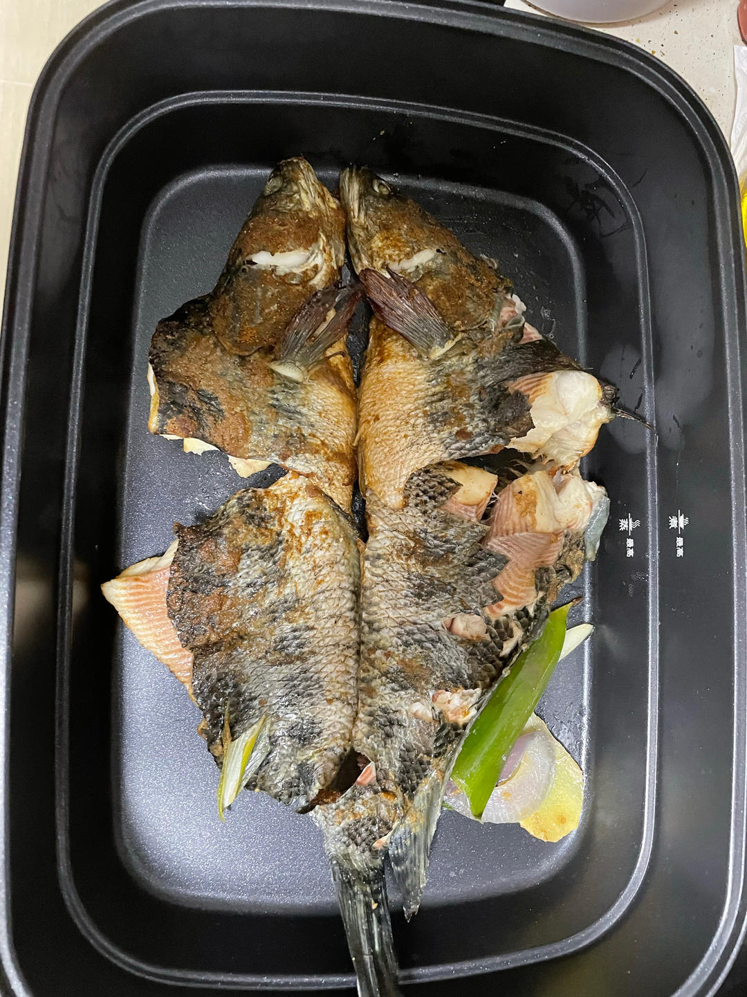 有荤有素的烤鱼（烤箱版）#松下蒸烤箱jk180