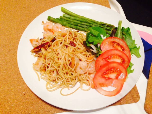 蒜茸辣椒橄榄油 意面